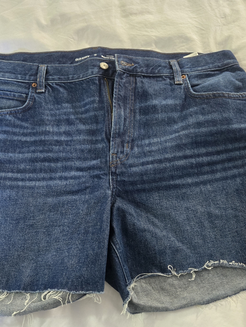 Old Navy Dark Wash Distressed Denim Shorts